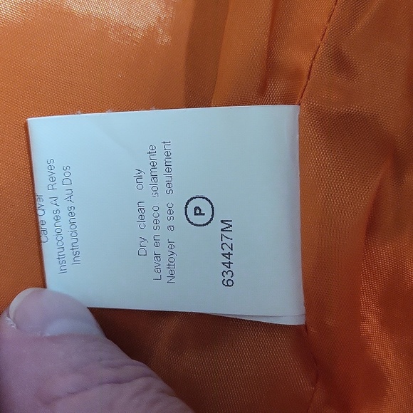 Cynthia Steffe Vintage Tweed Orange Collared 3 Button Blazer Womens Size Small - Picture 8 of 8